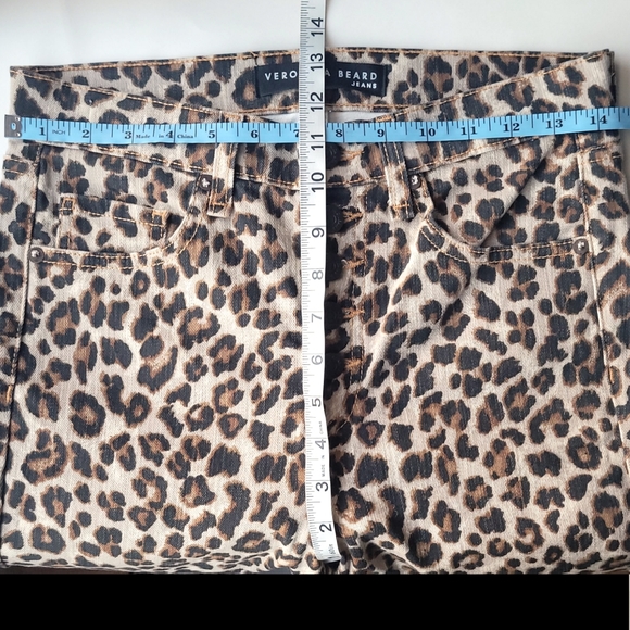 Veronica Beard Debbie Skinny Jeans 10" High Rise Leopard - Picture 12 of 14